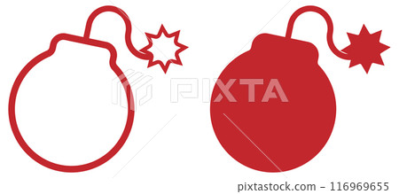 炸彈圖示紅色 116969655