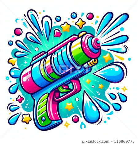 Colorful and fun water guns Colorful and fun water guns 116969773