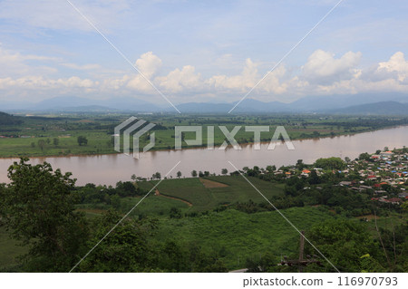 View of landscape Mekong river is beautiful nature river at thailand 116970793