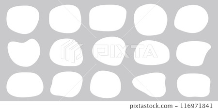 形狀抽象形狀圓形集白色灰色背景 116971841
