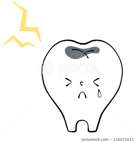 我的牙齒因蛀牙而疼痛。 我的牙齒因蛀牙而疼痛。 116972015