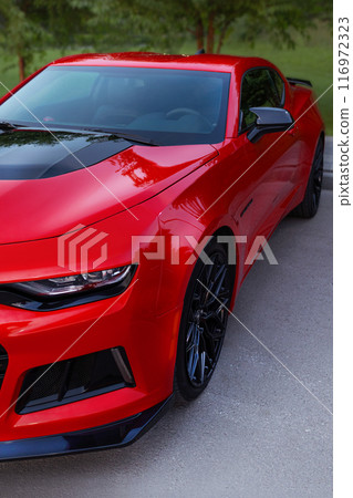 27.07.2024 Novosibirsk, Meet, Red Chevrolet Camaro 6 VI vertical 116972323