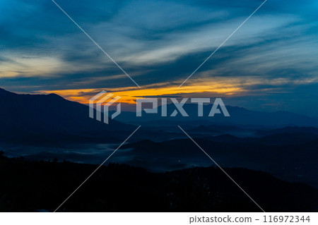 Morning in the mountains.  116972344