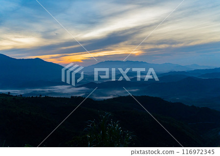 Morning in the mountains.  116972345