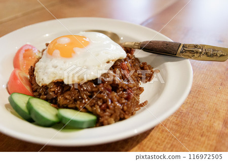 Asian restaurant dish "Lao fried rice" 116972505