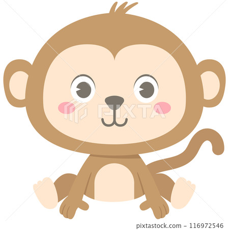 Cute circus carnival animals and snack cartoon illustration monkey Cute circus carnival animals and snack cartoon illustration monkey 116972546