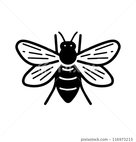 Fireflies icon or modern line symbol. Vector line art and icon design with bold outline. Black and white Pixel Perfect minimalistic symbol isolated white background. Silhouette simple thin sign 116973213