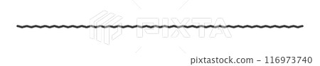 手繪黑色水平波浪線-簡約時尚的底線裝飾素材 116973740