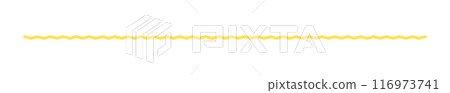 手寫黃色水平波浪線-簡單時尚的底線/裝飾材料 手寫黃色水平波浪線-簡單時尚的底線/裝飾材料 116973741