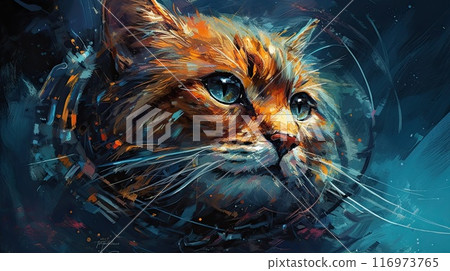 cat in a space 116973765