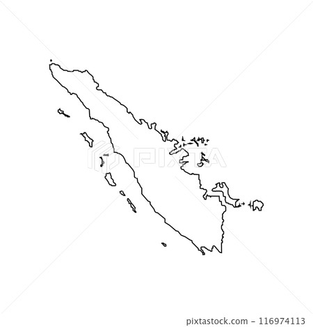 Sumatra island map icon 116974113
