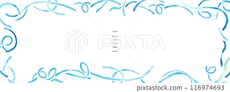 水彩。夏季背景與水彩風格。幾何藍色線條。手繪徒手線條。 水彩。夏季背景與水彩風格。幾何藍色線條。手繪徒手線條。 116974693