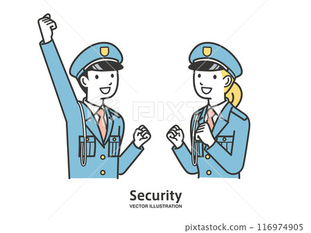 一名男保安正在打拳頭 116974905