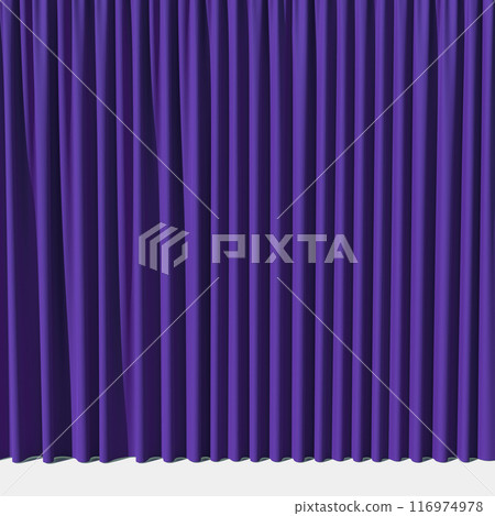 Luxury stage or windows curtains, realistic 3D illustration 116974978