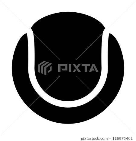 Tennis ball silhouette icon Tennis ball silhouette icon 116975401
