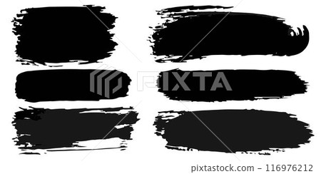 Vector set of grunge watercolor broad strokes 116976212