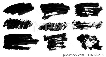 Vector set of grunge watercolor broad strokes Vector set of grunge watercolor broad strokes 116976218