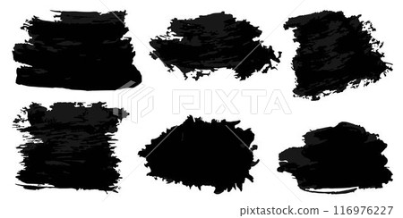 Vector set of grunge watercolor broad strokes 116976227