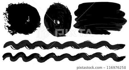Vector set of grunge watercolor broad strokes Vector set of grunge watercolor broad strokes 116976258