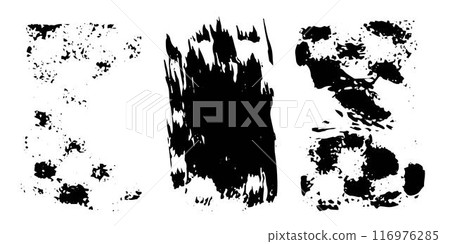 Vector set of grunge watercolor broad strokes Vector set of grunge watercolor broad strokes 116976285