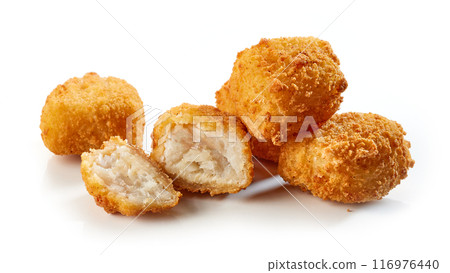 fried fish fillet nuggets 116976440