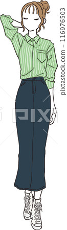 Simple illustration on the theme of summer 2024 fashion trends 116976503