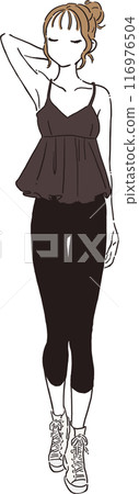 Simple illustration on the theme of summer 2024 fashion trends 116976504