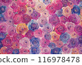 Digital Abstract Painting of Colorful Rose Flowers 116978478