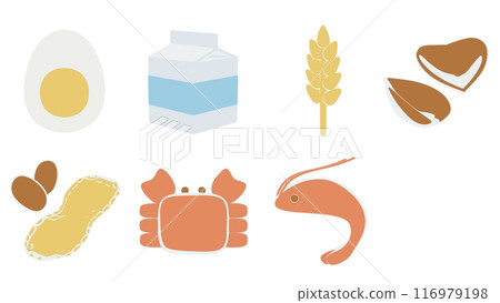 7 種過敏特定原料的插圖集 116979198