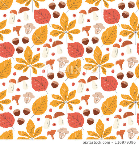 Fall cozy season vector flat pattern print design Fall cozy season vector flat pattern print design 116979396