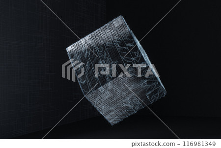 Cubes with black background, science and Cubes with black background, science and 116981349