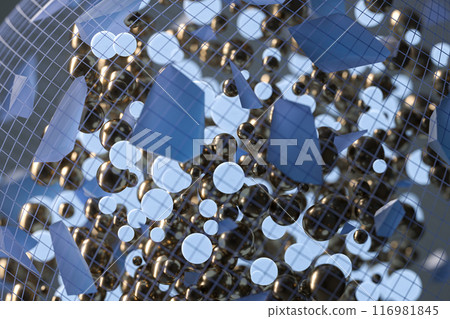 The broken pieces of the crystal ball, 3d The broken pieces of the crystal ball, 3d 116981845