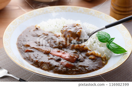 Curry and rice  116982399