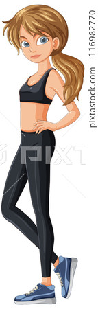Confident Woman in Athletic Wear 116982770