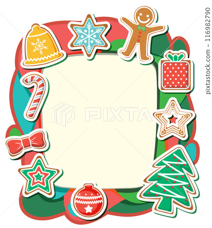 Festive Christmas Cookie Frame Festive Christmas Cookie Frame 116982790