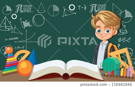 Young Student Learning Mathematics 116982848