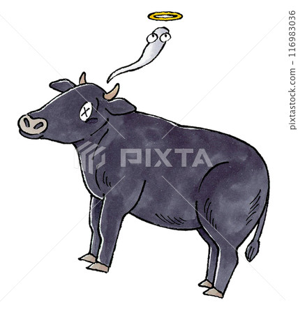 Dead black cow Dead black cow 116983036