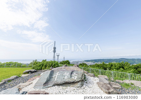 北海道留萌市 仙寶台可眺望留萌市全景 116983080