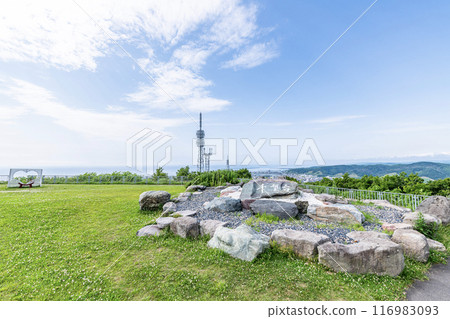 Rumoi City, Hokkaido: Senbodai Observatory overlooking the entire city of Rumoi 116983093