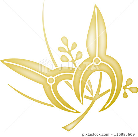 Family crest: Varied iris butterfly [gold] 116983609