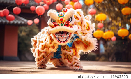 Chinese lion dance, lion dancing, Chinese New Year, Lunar New Year, Chinatown festival 116983803
