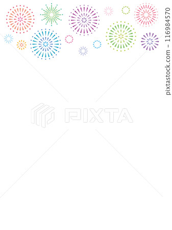 Fireworks frame colorful vertical Fireworks frame colorful vertical 116984570