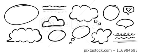 Hand drawn doodle frame on chalkboard background. 116984685