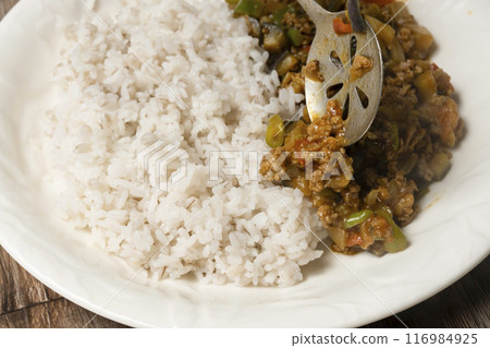 Keema curry, plated Keema curry, plated 116984925