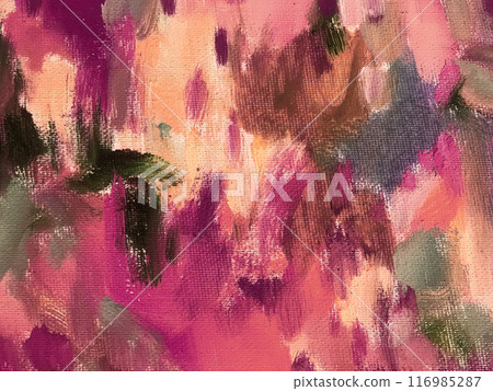Abstract art background with purple and coral colors. Watercolor painting with lilac brush strokes. Abstract art background with purple and coral colors. Watercolor painting with lilac brush strokes. 116985287