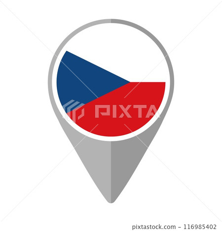 Czech Flag on Location Pin 116985402