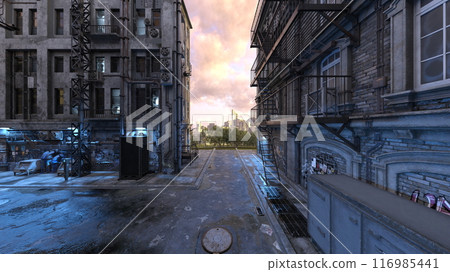 ruined city 116985441