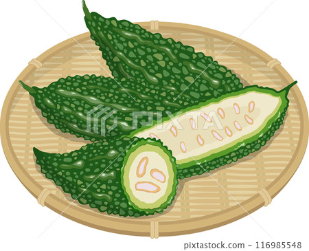 漏勺中的苦瓜 漏勺中的苦瓜 116985548