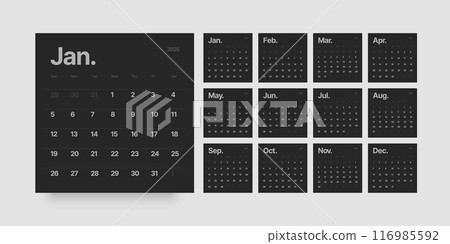 Monthly calendar for 2025 year. Starts on Sunday. Monthly calendar for 2025 year. Starts on Sunday. 116985592