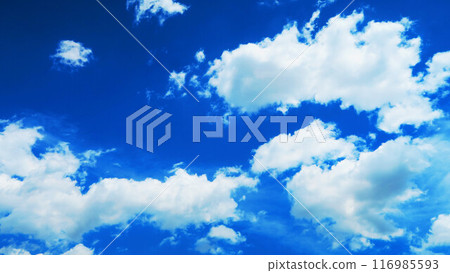 Beautiful scenery of blue sky and white clouds Beautiful scenery of blue sky and white clouds 116985593